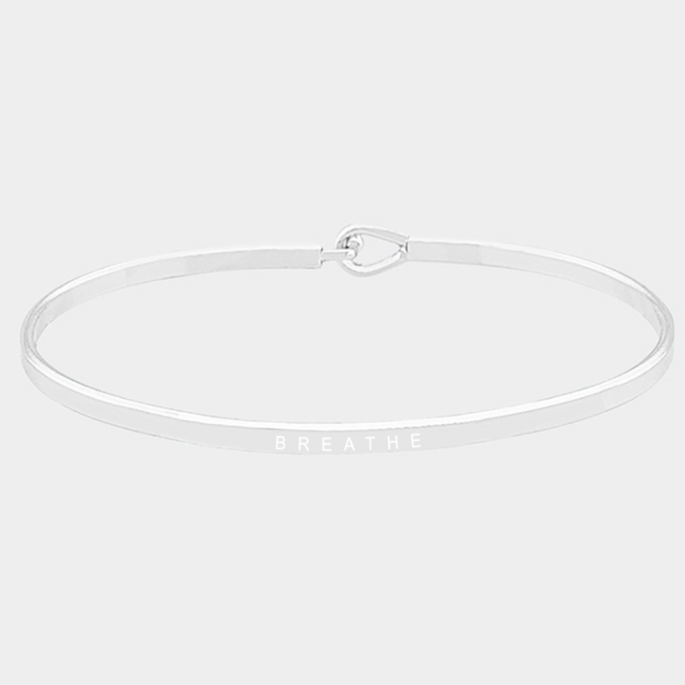 "BREATHE" Bracelet Silver